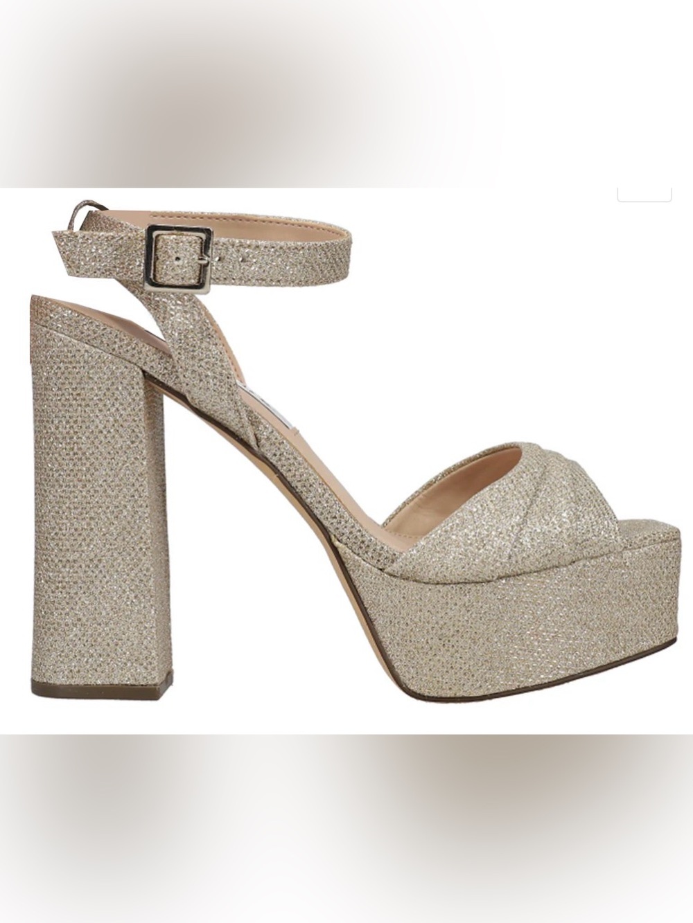 Nina Dorcas Glitters Platform Block Heel Sandals - Gold